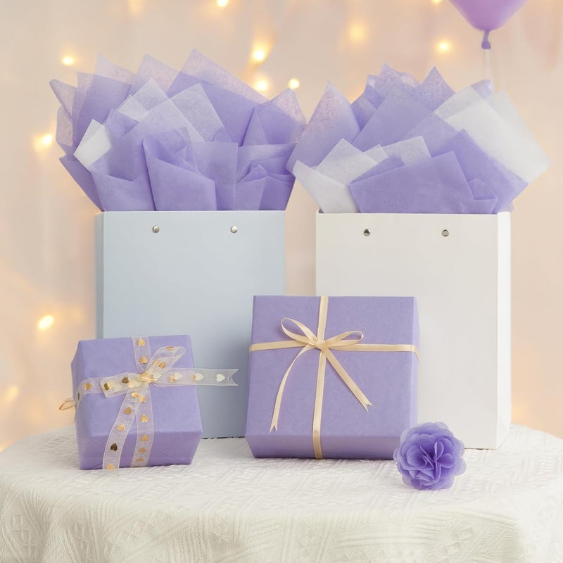 Simetufy Lavender Tissue Paper for Gift Bags, 115 Sheets 14 x 20 Inches Light Purple Wrapping Paper, Gift Wrapping Tissue Paper Bulk for Crafts Mother's Day Fall Halloween Wedding Birthday Party Decor - Image 4